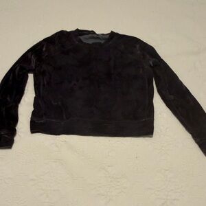 Lululemon Black Velvet Long Sleeve Top